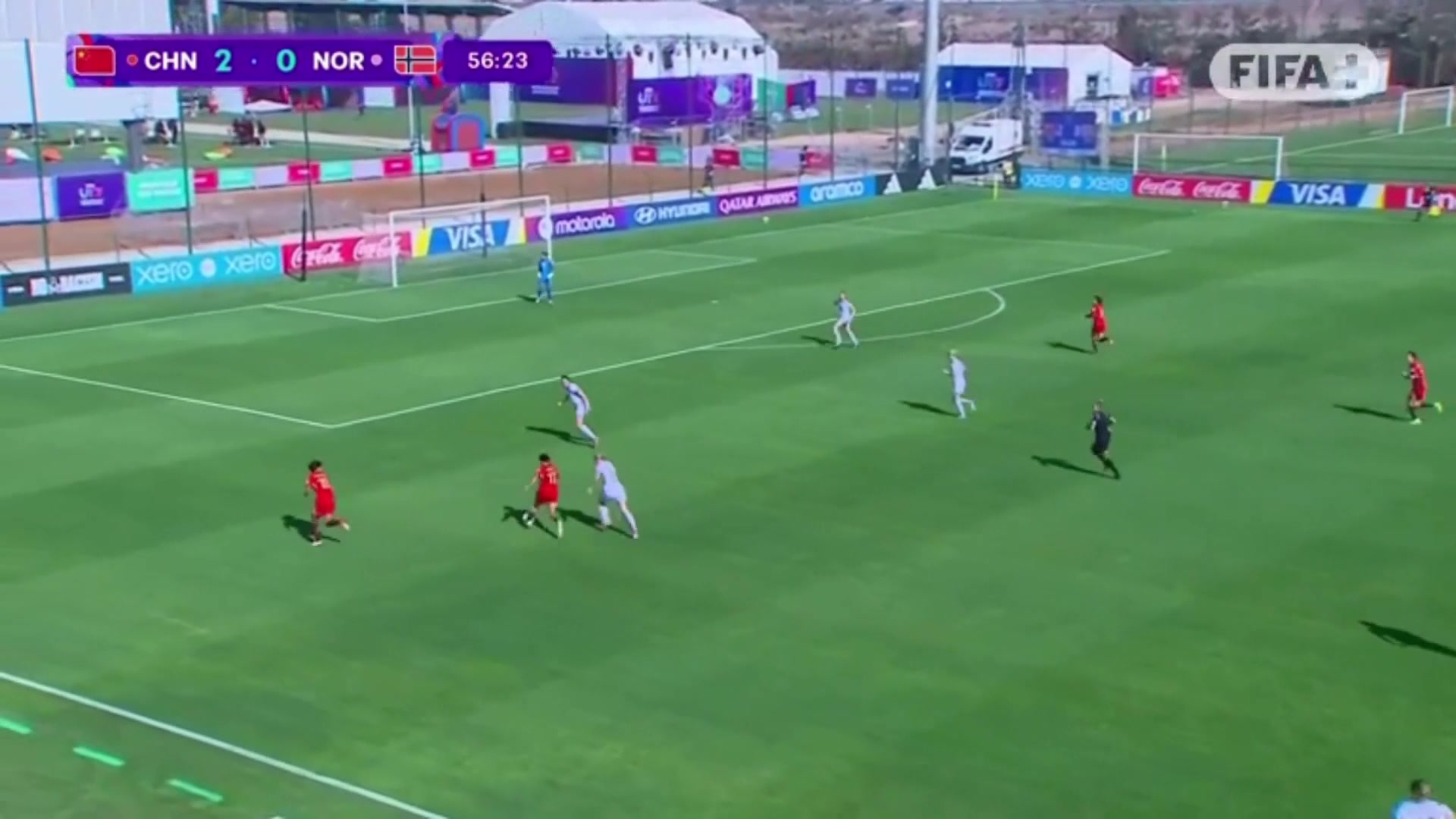  周欣怡抢点破门U17中国女足3-0领先挪威